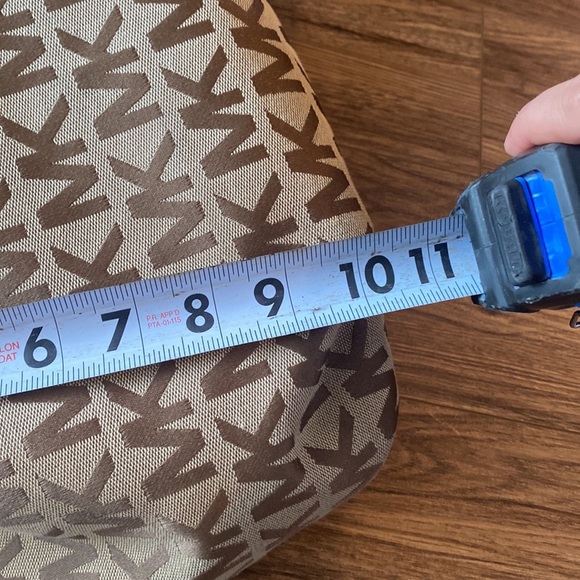 Michael Kors signature jacquard Medium East West Ring Tote BG / EB / Red - Picture 9 of 14